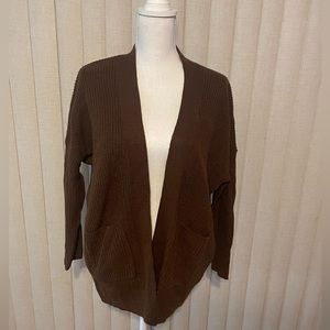 Say What Long sleeve Brown Cardigan Sweater Size S